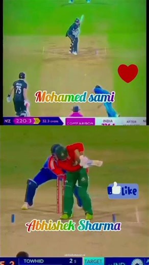 Abhishek Sharma vs Mohammed Sami boiling compare #trending