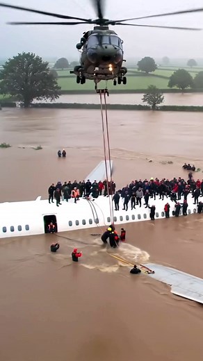 Helicopter Rescues Passengers Trapped on Sinking Plane | World Disaster