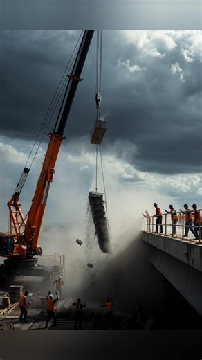 Crane Rope Snapped 😱 | Massive Construction Accident #CraneAccident #RopeFailure