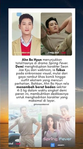 Demi Spring Fever, Ahn Bo Hyun Rela Naik 5 Kg & Pakai Outfit Ekstrem?! #jisoo #kdrama #shorts