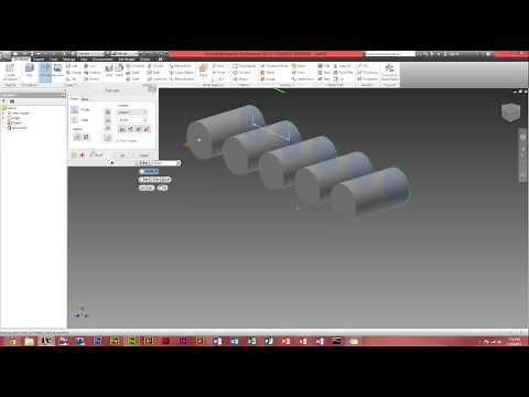 Autodesk Inventor 2013 - Using the rectangular and circular pattern tool