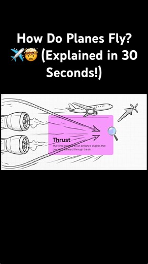 How Do Planes Fly? ✈️🤯 Explained in 30 Seconds!)