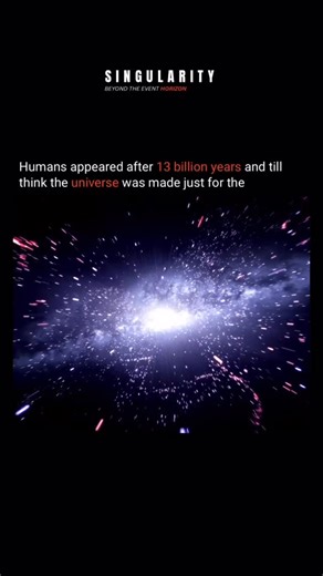 The Singularity on Instagram: "Humans appeared only after nearly 13 billion years of cosmic evolution, yet we still tend to think the universe was made just for us. In reality, the Big Bang, galaxy formation, stellar evolution, supernova explosions, and planetary creation all unfolded long before humans existed. This perspective is called the anthropic bias, where we place ourselves at the center even though we occupy just a tiny moment in deep time and a microscopic point in the observable univ