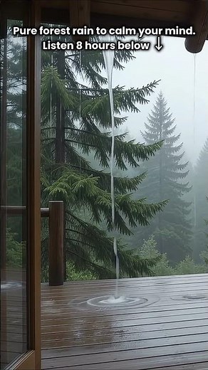 Rain Sounds for Sleeping: Pure Forest Rain on Cabin Porch for Deep Sleep & Insomnia Relief - 8 Hours