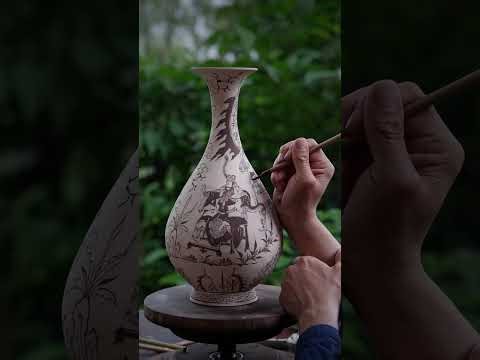 DIY Chinese Clay Flower Vase Easy Air Dry Clay Tutorial for Beginners