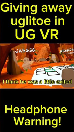 Giving away uglitoe in ug vr #dinosaur #ugvr