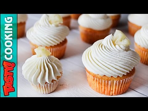 PINEAPPLE CUPCAKES RECIPE With Pineapple Curd and Chocolate Cream Frosting ♥ Tasty Cooking