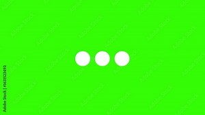 Typing dots loading animation in 4K on green screen background, download progress, load game data, buffering process, application interface, Loading animation effect, 100 % loading bar, progress bar