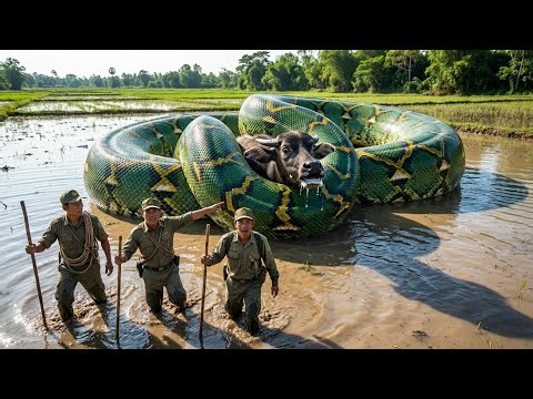 GIGANTIC Python CRUSHES Baby Buffalo! BRAVE Rangers RISK ALL in SHOCKING Rescue! 🐍