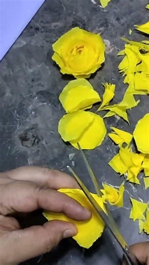 rosas amarillas tutorial 2a parte #rosas #ramos #manualidades