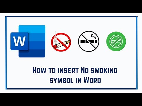 How to insert No smoking symbol in Word