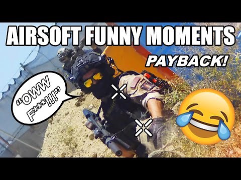 Airsoft Funny Moments 14 - Payback, Friendly Fire, and Gas Masks!