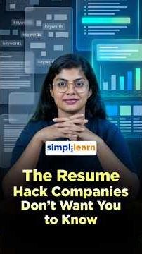 The Resume Hack Companies Don't Want You To Know In 2026 | ATS Resume Hacks | #Shorts | #Simplilearn