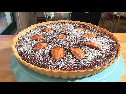 Pear and Chocolate Tart - Cheeky Crumbs