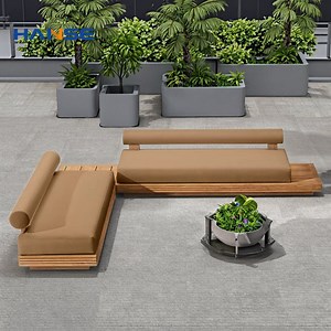 [Hot Item] Outside Sofa Set Garden Furniture Sofa Teak Patio Modern Contemporary Modular Outdoor Sofa