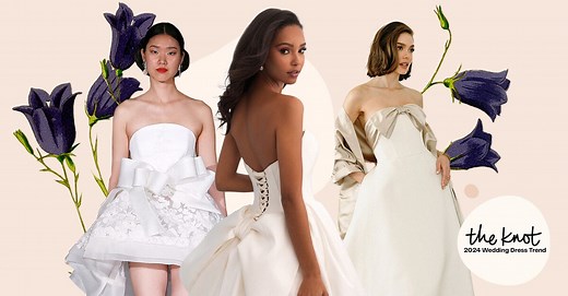 Tie Your Wedding Look Together With These Bow Wedding Dress