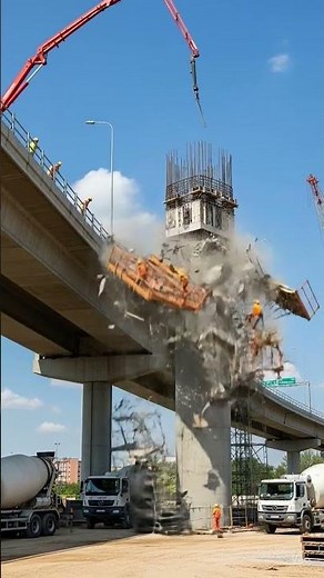Scaffolding Collapse: Workers Plunge from Bridge!