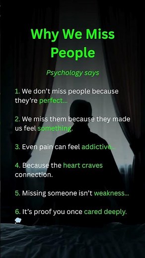 Missing Someone? Here’s Why | Deep Psychology Facts #deepthoughts #psychology