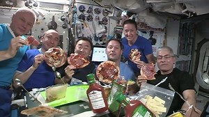 1.6M views · 42K reactions | #PizzaParty! Astronauts onboard the International Space Station enjoyed a make-your-own pizza meal after the latest resupply mission delivered the delicious ingredients. Astronauts report that fresh food is always a welcome sight among the cargo. What would you want on your #spacepizza? Video credit: ESA | International Space Station National Laboratory | Facebook