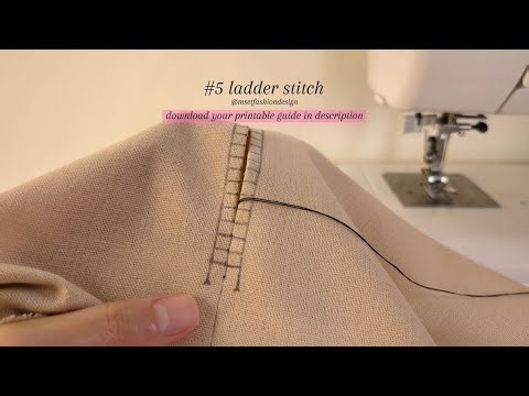 How to sew #5 ladder stitch - 10 stitches you need to know 🫶