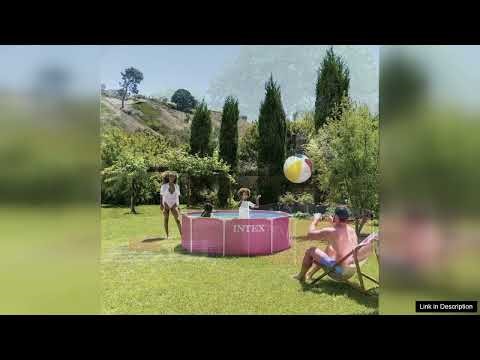 INTEX 28290EP 8Ft X 30In Pink Metal FrameAbove Ground Swimming Pool Pool