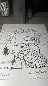 Peanuts - How to Coloring Pages of Snoopy with Easter Egg Basket Part 1 With Markers #peanuts #music