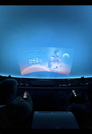 About to watch Project Hail Mary inside the legendary Mugar Omni Theater at the Boston Museum of Science. 🚀 @Project Hail Mary A five-story screen wrapping over your head, a room full of movie lovers, and Andy Weir’s universe about to take over the entire dome. This might be one of the coolest ways I’ve ever experienced a film… let’s see if Project Hail Mary sticks the landing. #ProjectHailMary #BostonMuseumOfScience #MugarOmniTheater #MovieScreening