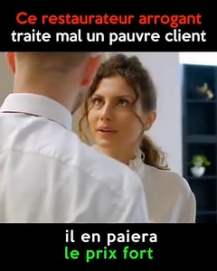 2.5M views · 44K reactions | Une histoire impactante  Ce restaurateur arrogant traite mal un pauvre client, il en paiera le prix fort. Suivez Story Impact France pour d'autres histoires  Crédits : Production : Story Impact France Acteurs : Marcella Jo Pirillo Francesco Merli Dario Borrelli Simone Calcagno Claudia Dezio | Story Impact France | Facebook