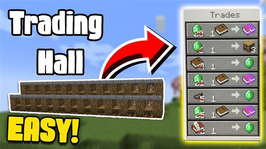 Minecraft 1.21 Trading Hall Tutorial for Java and Bedrock