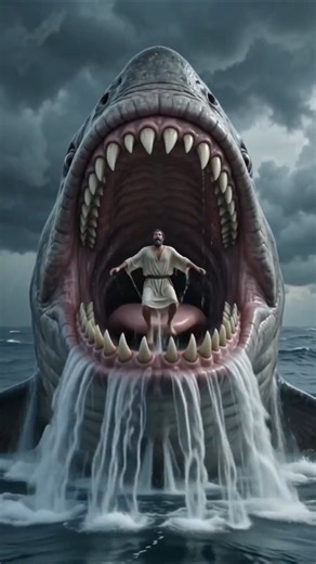 😱 Jonah Ran From God... Then A Giant Fish Swallowed Him! 🐋🌊#faith #Jonah