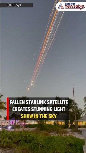 Beachgoers SHOCKED as Fallen Starlink Satellite Creates Stunning Light Show in the Sky | WATCH