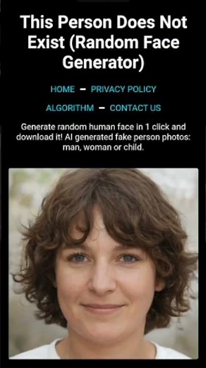 AI generated person - 'This Person Does Not Exist'