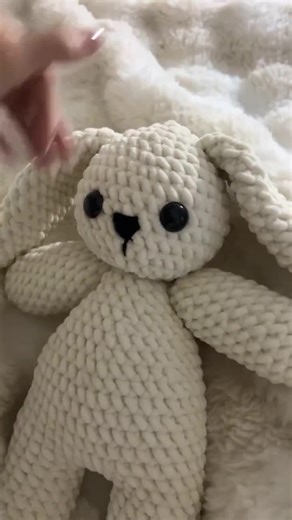 White Crochet Bunny Plush - Etsy