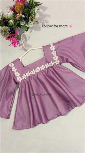 stylish baby top design 🌸 #shorts #fashion #sewing #top #trending #viral #shortsfeed
