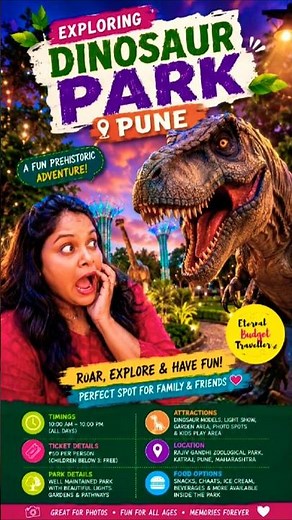 Hidden Dinosaur Park in Pune, India 🦖 | Jurassic Experience You Must Visit! #short