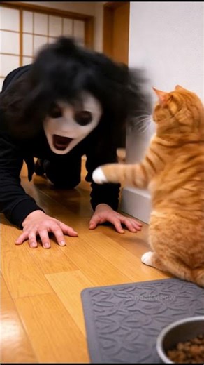 เมื่อคิดจะหลอกแมวส้ม...งานนี้ผีมีหน้าสั่น! Never Scare an Orange Cat! Ghost Prank Fails Hilariously