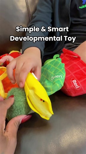 My son actually enjoys playing and is learning with this Fruit and Vegpsoeting toy set 🔴🟠🟢🟡