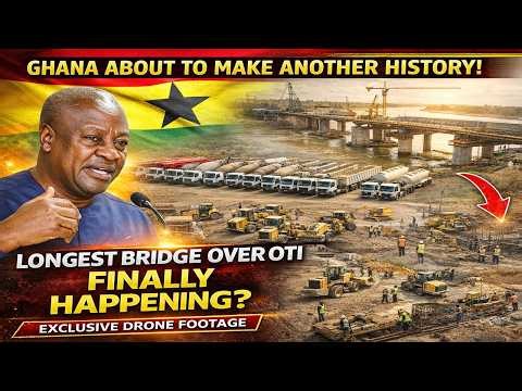 FULL Site Tour of GHANA Mega DAMBAI BRIDGE Project | Drone Footage