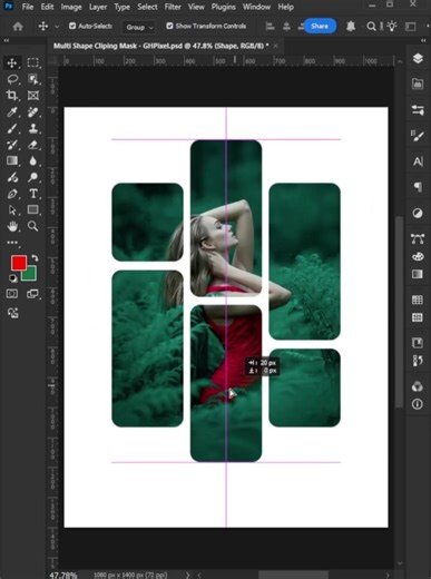 Multi Shape Clipping Mask Effect in Photoshop