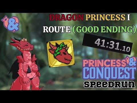 Princess & Conquest Speedrun: Dragon Princess I Route - Good Ending in 41 Minutes!