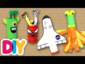 4 Δημιουργικές & Εύκολες Κατασκευές με ρολό χαρτιού! | Fast-n-Easy | DIY Labs