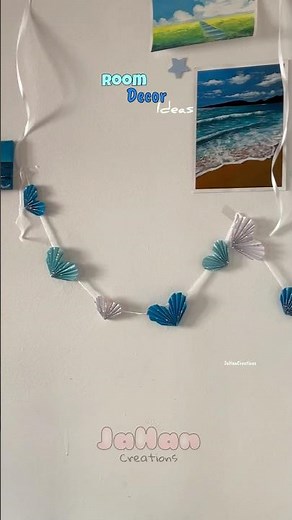 DIY room decor ideas 🩵💙 #diy #craft #roomdecor #shortsvideo