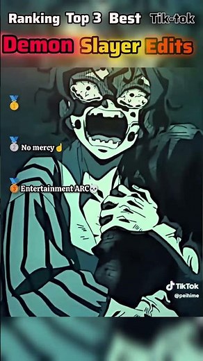 top 3 best demon slayer tik tok edits #demonslayer #anime #kimetsunoyaiba