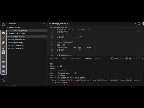 7_Affichage en Python : la fonction print()