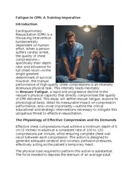 Fatigue in CPR & EMS Ed - Reading Passage and x 10 Questions