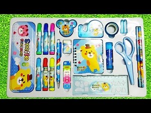 unboxing blue geometry box-geometry box - stationery box review