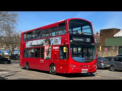 Full Route Visual. Route 297: Willesden Bus Garage - Ealing Broadway | Gemini 2 VW1277 LK12 AKN