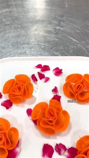 Banquet Plating Flower Making Tutorial#Creative PlatingDecorations#foodsculpting#PlateDishesTutorial