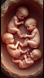 Quadruplets in the Womb – The Miracle of Life Explained 👶❤️
