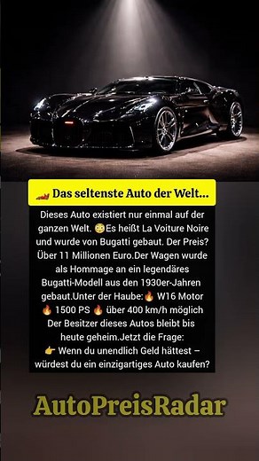 Das seltenste Auto der Welt 😳